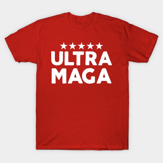 Red Proud Ultra Maga Merch T-Shirt by ForYouByAG